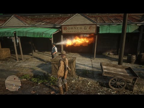 Red Dead Redemption 2 - Machine Gun FIRE! and Trading!