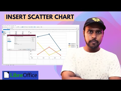 How to insert scatter chart on libreoffice calc | insert scatter chart libreoffice calc