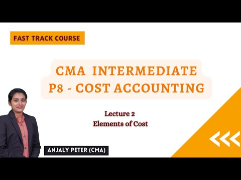 [2] Elements of cost | CMA Inter Costing Fast Track Course | Malayalam