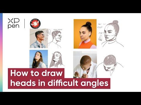 How to draw Heads in Difficult Angles - Step by Step