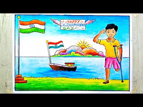 Independence Day Drawing | Independence day easy drawing 2024 | Independence Day poster drawing 🇮🇳