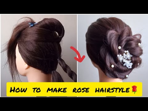 how to make rose hairstyle | rose hairstyle for wedding | simple juda banane ka tarika |