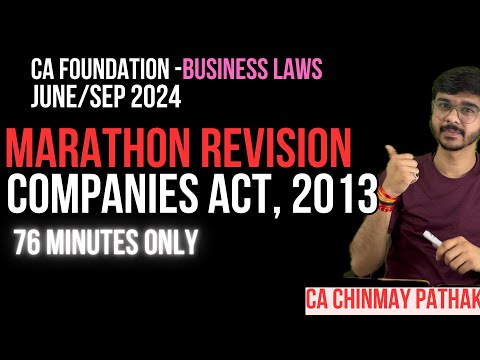 SUPER-FAST Revision - Companies Act - CA Foundation June/Sept 2024 #companiesact2013 #businesslaws