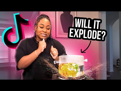 Testing the POPULAR Tiktok CLEAR GLASS cooking pot!