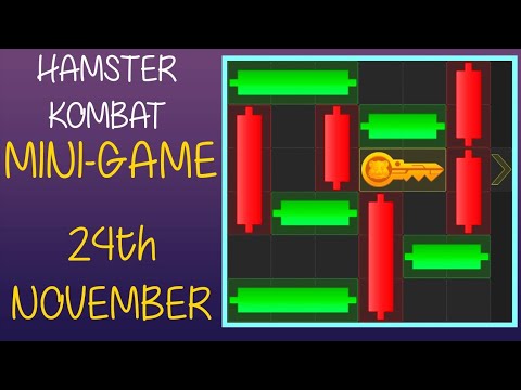 Hamster kombat Mini-Game 24 November (Puzzle Solved) #hamsterkombat #minigame #hamsterkombatminigame