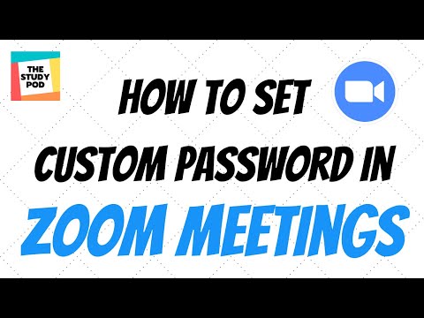 How to set custom password on Zoom Personal Meeting ID | in English | The Study Pod