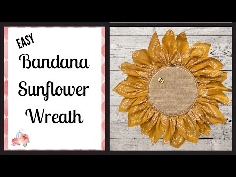 Bandana Sunflower Wreath | Summer Wreath | DIY | Craft