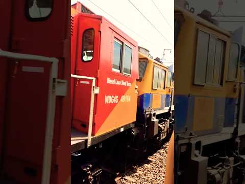 Wdg4g , Wdg4d and Wdg4 Three ALCO Locomotives Crossing#uniquetrainengines#viralvideo#trending#shorts