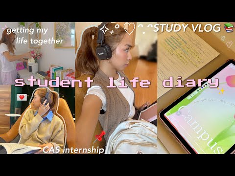 WEEKLY-DIARY 📌✧📗 getting my life together, study vlog, cas internship & learning to LET GO