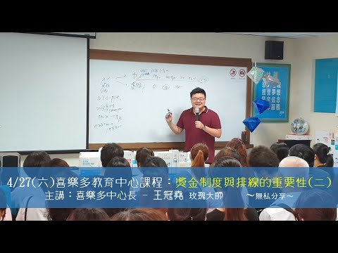 艾多美 喜樂多中心課程-獎金制度與排線的重要性(二) 主講：王冠堯 玫瑰大師