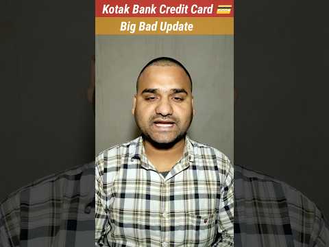 Kotak Bank Credit Card New Update | Kotak Bank Credit Card New charges #shorts #krgurushorts