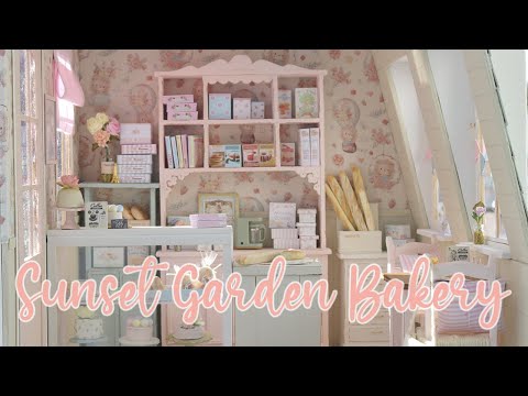 SUNSET GARDEN BAKERY 1/6 scale handmade miniature dollhouse by Nerea Pozo (cake shop patisserie)