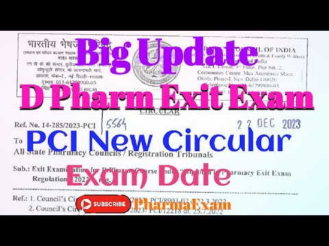 "D Pharm Exit Exam Latest News" // New Notification//Exam date #d_pharma_exit_exam_2022_full_detail