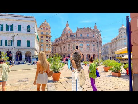 Genoa, Italy 🇮🇹 - Summer 2024 - 4K 60fps HDR Walking Tour