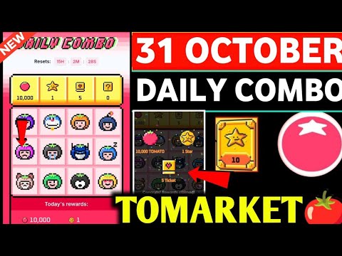 🍅Tomarket Airdrop Combo 31 October || Tomarket Daily Combo Today || Tomarket Secret Combo Today