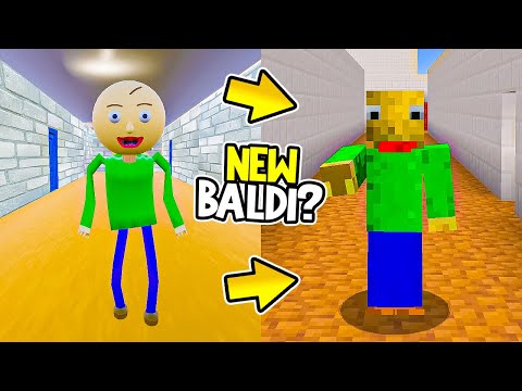 Baldi VS Minecraft Baldi! NEW SCHOOL Build Challenge!