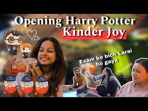 Opening HARRY POTTER KINDER JOY | Aaj EXAM ke bich larai ho gaya | #vlog |Mansi Gupta | MG448