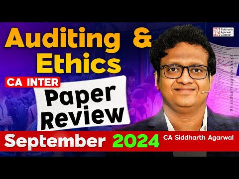 CA Inter Audit September 2024 Paper Review | Complete MCQ Solution | CA Siddharth Agarwal