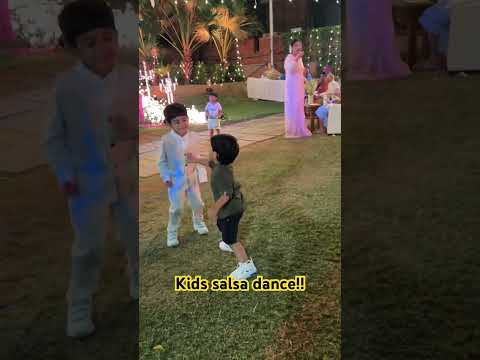 Kids enjoying in Wedding function | Salsa dance | #shorts #babies