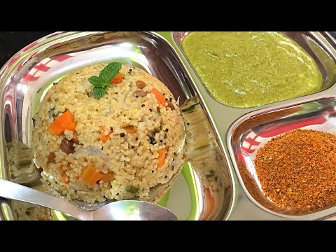 కొర్రల ఉప్మా with టేస్టీ చట్నీ రెసిపి| Korrala Upma recipe in Telugu| Weight loss recipes in Telugu