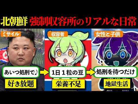 【閲覧注意の実話】北朝鮮が世界に隠す残酷すぎる収容所の内容とは？【ずんだもん＆ゆっくり解説】