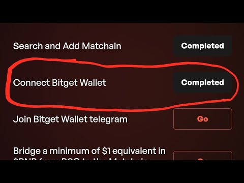 How to connect connect your Matchain to to your Bitget wallet || #matchain