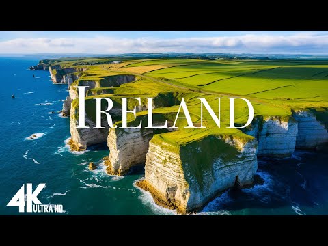 FLYING OVER IRELAND (4K UHD) - The Land of Enigmatic Beauty - Cliffs of Moher, Giant's Causeway