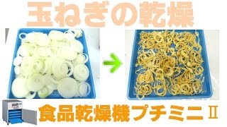 [ドライオニオン]業務用野菜乾燥機で玉ねぎの乾燥（プチミニⅡ）