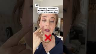 How to lift mature face with a blush #matureface #blush #makeup #agelessbeauty #makeuptutorial