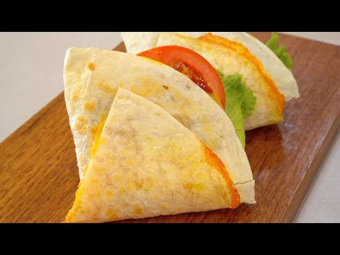 Super easy! Foldable Tortilla Burger! Mess-Free and Easy to Eat!😄