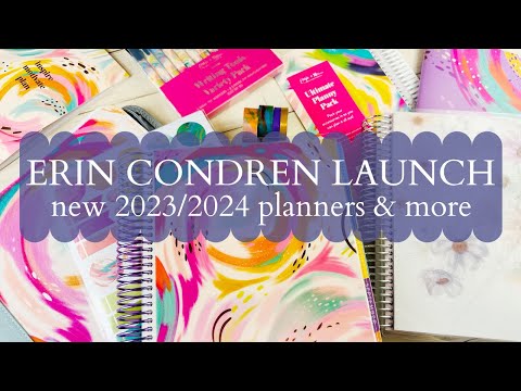 Erin Condren Life Planner LAUNCH reveal! | New 2023/2024 Planner designs & Accessories!