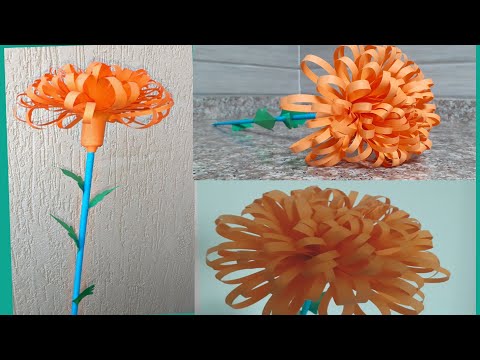 Beutiful Flowers Making With Paper|How to make paper flowers/table decoration