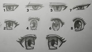 How to Draw ANIME EYES Step by Step | Slow Tutorial for Beginners (No time lapse)