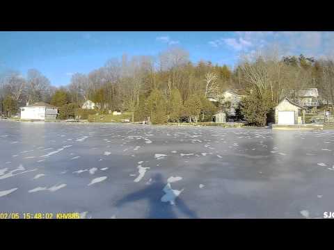 SJCAM SJ5000x ver. 1.2.5 Video Test on ice CameronLake