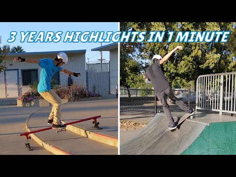 3 YEAR SKATE PROGRESSION HIGHLIGHTS #shorts