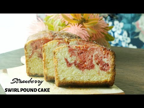 strawberry Jam swirl pound cake || Pound cake || Asheescookbook