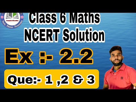 Class 6 maths Whole Number exercise 2.2 question no 1, 2 and 3 solution compass education #ncert