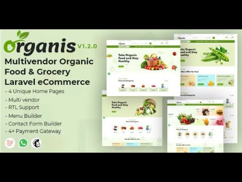 How to Install Organis - Multivendor Organic Food & Grocery Laravel eCommerce Website #phpscript