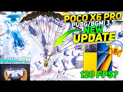 POCO X6 PRO HANDCAM🔥BGMI/PUBG 3.5 NEW UPDATE POCO X6 PRO 120 FPS & FPS METER GAMEPLAY#pocox6pro#poco