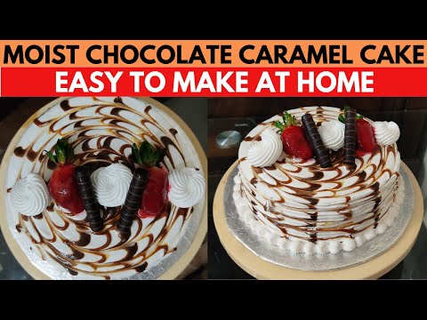 CHOCOLATE caramel cake with spiral design by tasty food amaze your family and friend easy to do