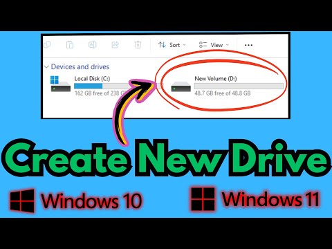 How to Create Partition on Windows 11 | How to Create New Partition on Windows 10 (2024)