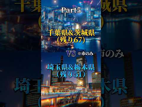 【Part5】千葉&茨城vs埼玉&栃木 『1vs1』都市対決￤#おすすめ #地理系 #都市比較 #強さ比べ