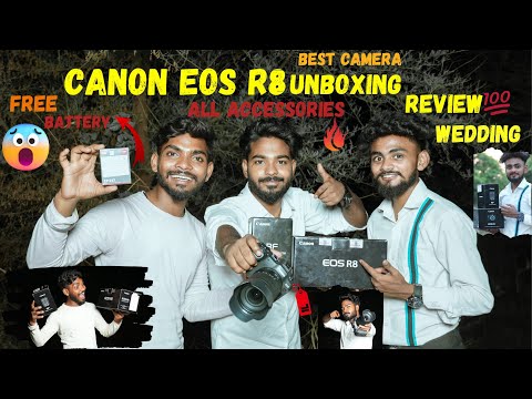 Canon eos 🤩 R8 and unboxing and review free💲 🔋battery arman pictures #viral #unboxingvideo #canon