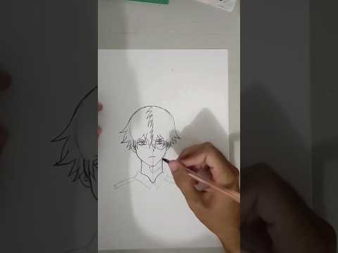 How to drawing todoroki shoto #bokunohero #todoroki #todorokishoto #howtodrawing  #shorts