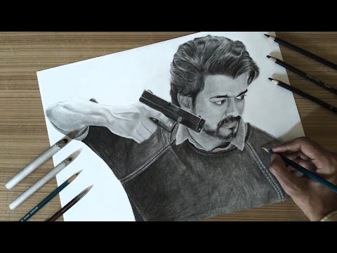 Drawing Veeraraghavan - Joseph Vijay | Beast | Sketch art