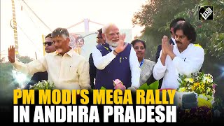 Prime Minister Narendra Modi holds mega road show in Visakhapatnam; arrives at Andhra University