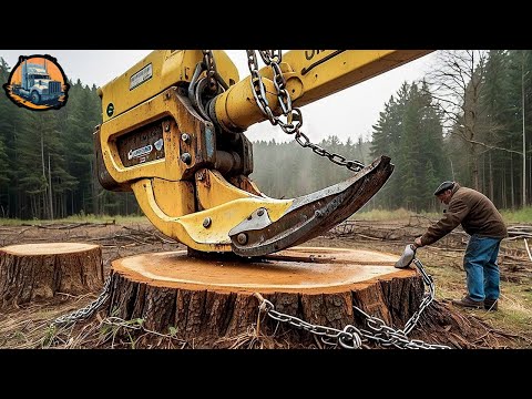 Extreme Dangerous Fastest Big Chainsaw Cutting Tree Machines - Monster Removes Tree Stump | Part 8