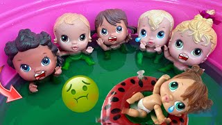 NEW Baby alive crib life dolls swimming in dirty pool! 🤮