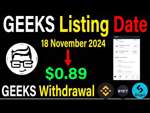 GEEKS Airdrop Listing Date & Withdraw | GEEKS Eligibility Criteria |GEEKS Airdrop New UpDate#crypto