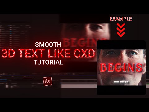 smooth 3d text like CXD - after effects tutorial